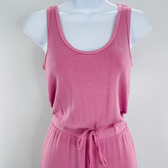 Lulu’s Winslet Pink Soft Knit Sleeveless Romper Barbiecore Jumpsuit XS NWT - Picture 4 of 12